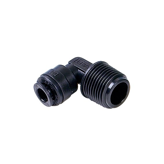 Gomito filettato Ø tubo - filetto BSPT 15MM x 3/8