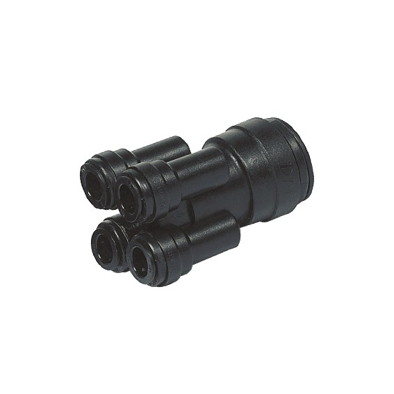 Intermedio a 4 vie Ø tubo - Ø tubo 22MM x 10MM