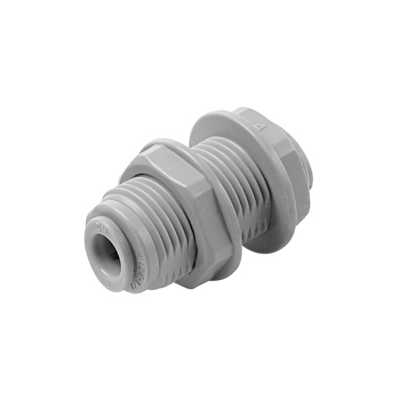 Passaparete con ghiera in plastica Ø tubo (Misura Filetto M) 5/32" x 5/32" (M16XP1)