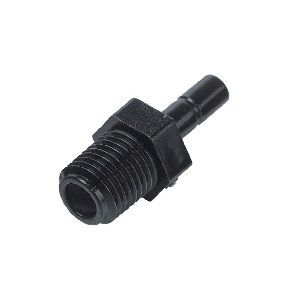 Terminale con codolo Ø codolo - filetto BSPT(PT) 4MM x 1/4