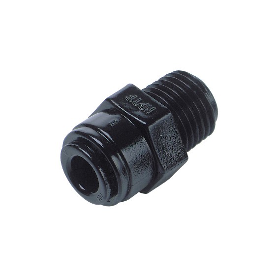 Terminale diritto tubo Ø - filetto conico BSPT 15MM x 1/2