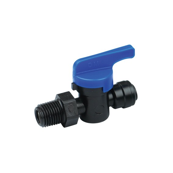 Valvola filettata maschio Ø tubo - filetto BSPT 10MM x 3/8"